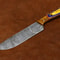 Handmade Damascus Cooking Knife Full Tang Blade With Pakka Wood Grip 2