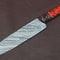 Handmade 12 Damascus Steel Chef Knife With Groov Dollar Wood Handle 0
