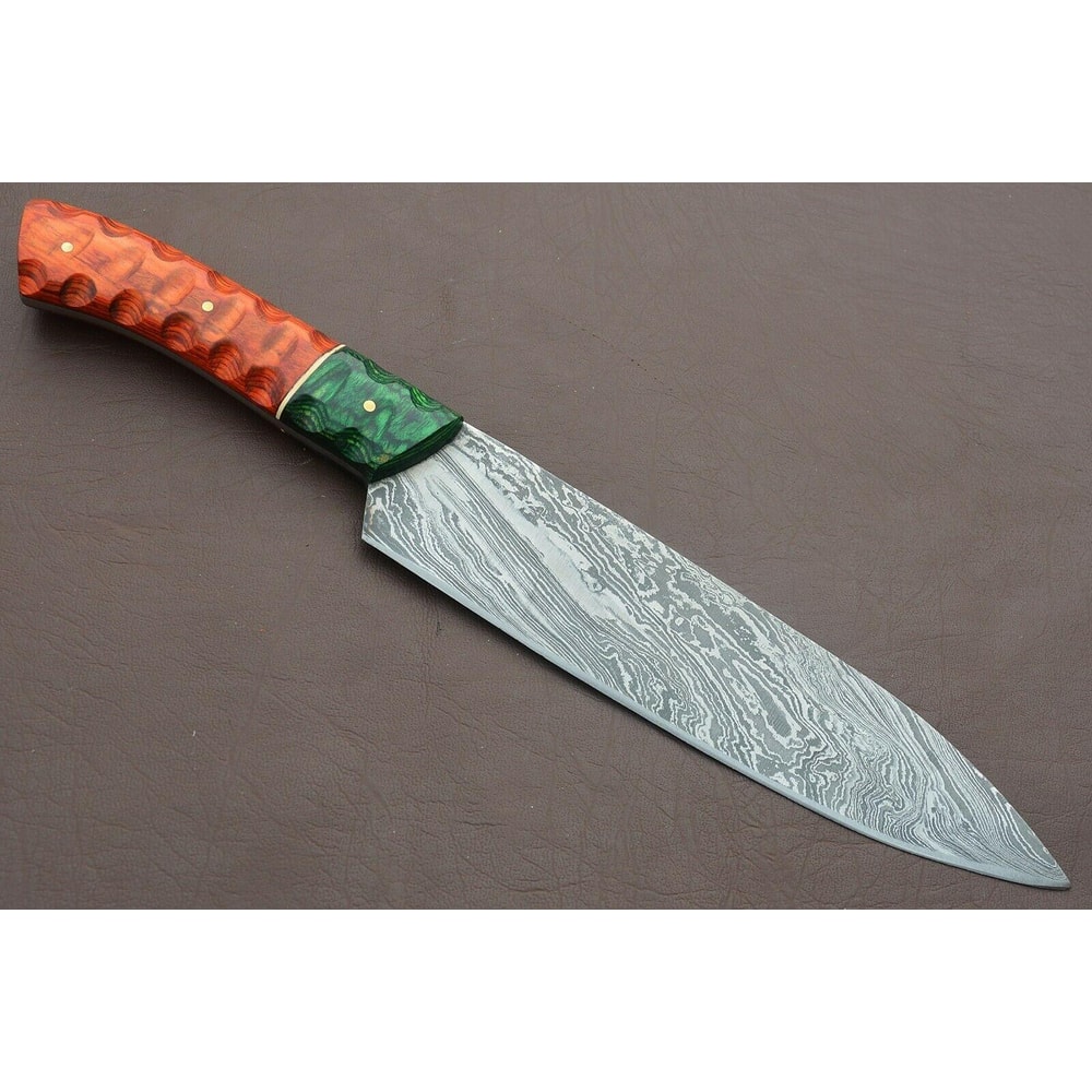 Collectors Handmade Damascus Chef Knife 12 Inch Kitchen Blade For Culinary Use 0