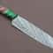 12 Inch Handmade Damascus Chef Knife Groov Dollar Wood Handle Full Tang Kitchen Blade 0