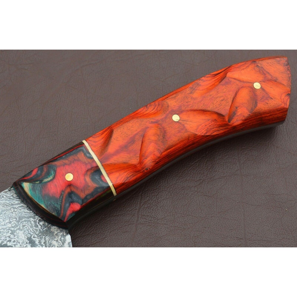 Custom Damascus Steel Kitchen Knife 12 Inch Handmade Chef Knife 3