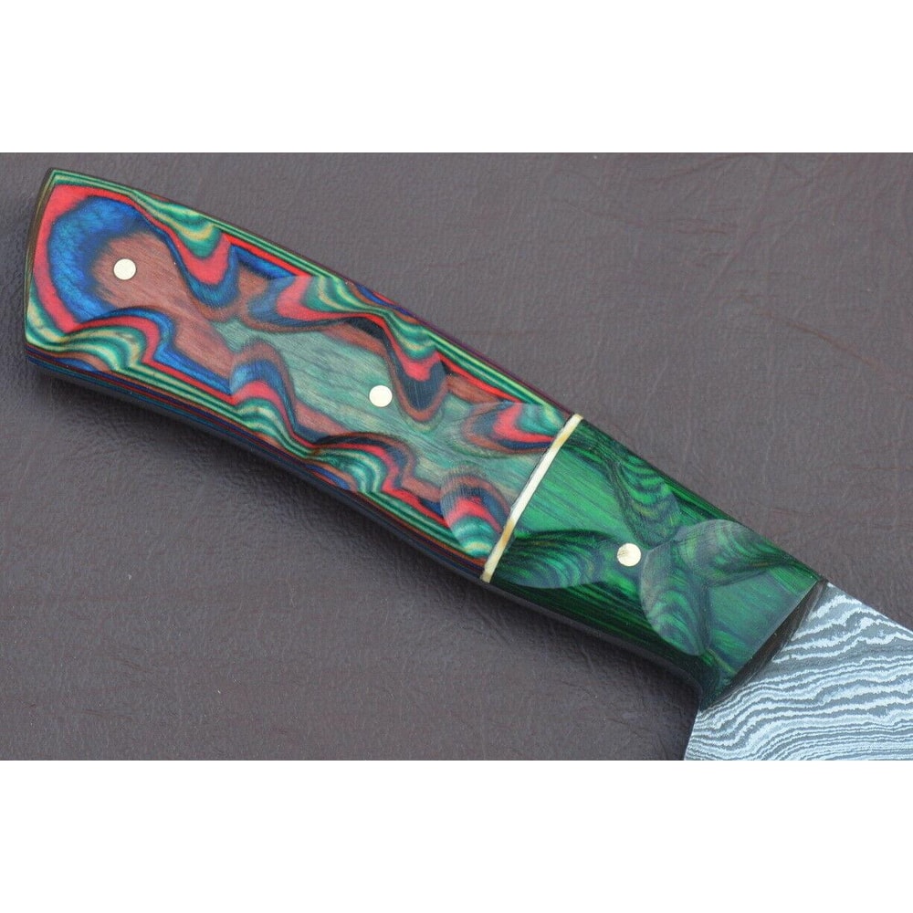 Authentic 12 Inch Damascus Chef Knife Full Tang Wood Handle Blade 2
