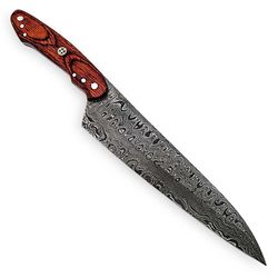 custom handmade damascus steel 12-inch chef knife – premium forged kitchen knife