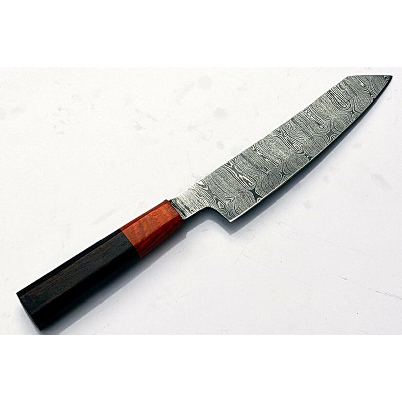 HandForged Damascus Santoku Knife Full Tang Kitchen Knife Artisan Chef Blade 1