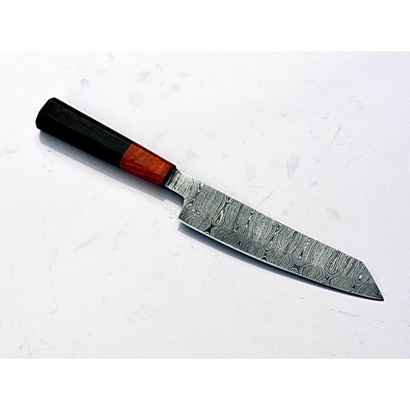 HandForged Damascus Santoku Knife Full Tang Kitchen Knife Artisan Chef Blade 2