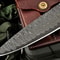 Custom Forged Damascus Kitchen Knife Zebrawood Handle Handcrafted Small Chef Knife 1