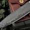 Custom Forged Damascus Kitchen Knife Zebrawood Handle Handcrafted 1