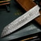Handmade Damascus Steel Kitchen Chef Knife With Wooden Handle Leather Sheath Premium Cutting 3