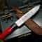 Handmade Damascus Steel Kitchen Chef Knife With Resin Handle Leather Sheath Premium Cutting 3