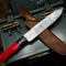 Handmade Damascus Steel Kitchen Chef Knife With Resin Handle Leather Sheath Premium Cutting 3
