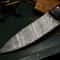 Damascus Steel Kitchen Chef Knife With Resin Handle Leather Sheath Premium Cutting 2