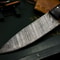 Damascus Steel Kitchen Chef Knife With Resin Handle Leather Sheath Premium Cutting 2