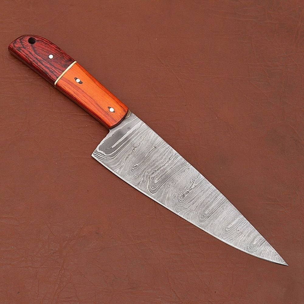 Premium Custom Damascus Steel Chef Knife Wooden Handle Edition 1