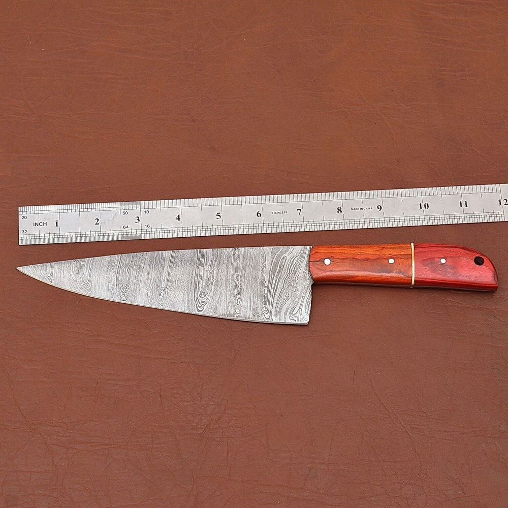 Premium Custom Damascus Steel Chef Knife Wooden Handle Edition 2