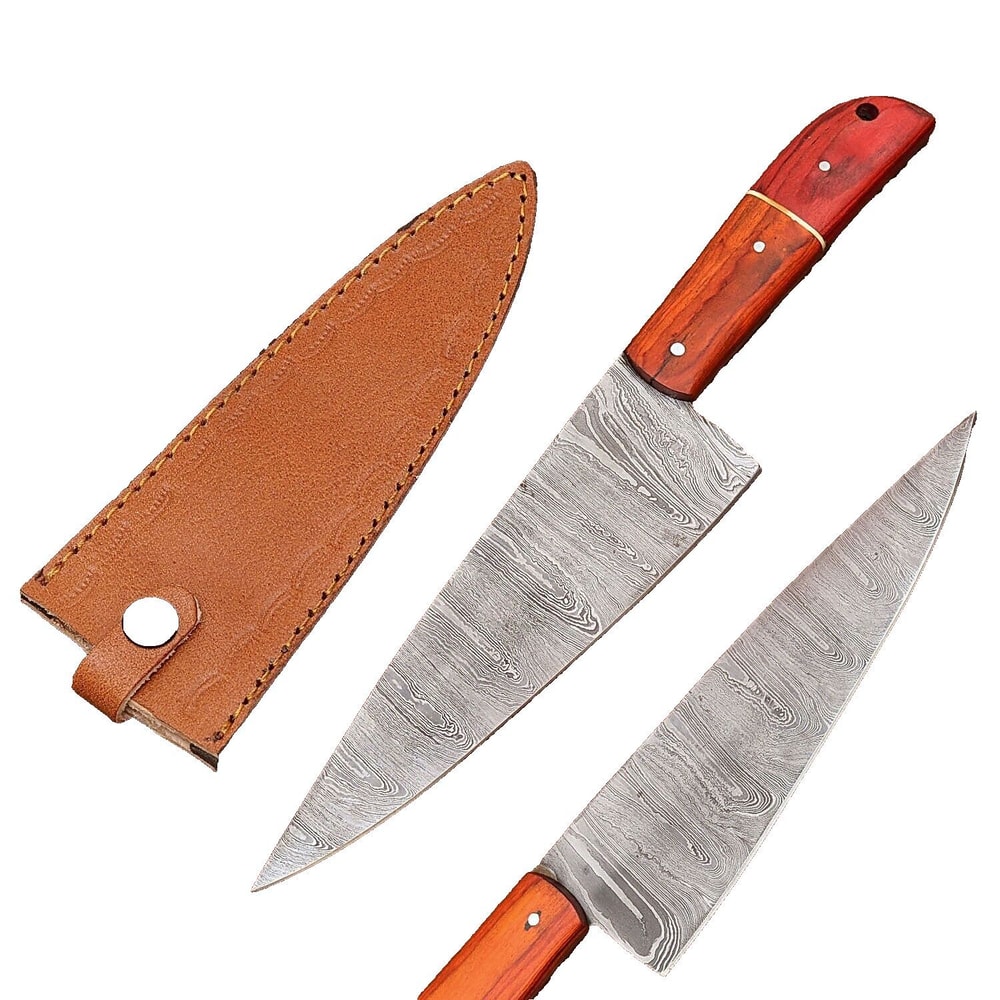 Premium Custom Damascus Steel Chef Knife Wooden Handle Edition 3