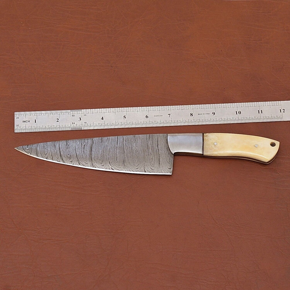 Artisan Damascus Steel Kitchen Knife Custom Handmade Chefs Tool 2