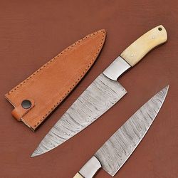 artisan damascus steel kitchen knife – custom handmade chefs tool