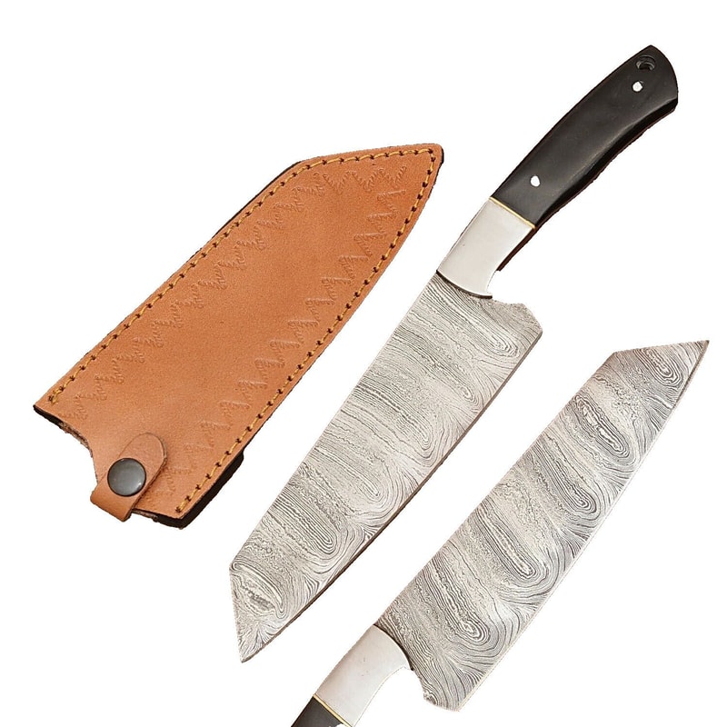 Professional Damascus Steel Kitchen Knife Handcrafted Wooden Handle 3