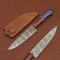 Custom Forged Damascus Steel Chef Knife Durable Wooden Handle Design 0