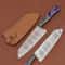Custom Handmade Damascus Steel Chef Knife Professional Kitchen Cutting Tool 0