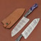 Custom Handmade Damascus Steel Chef Knife Professional Kitchen Cutting Tool 0