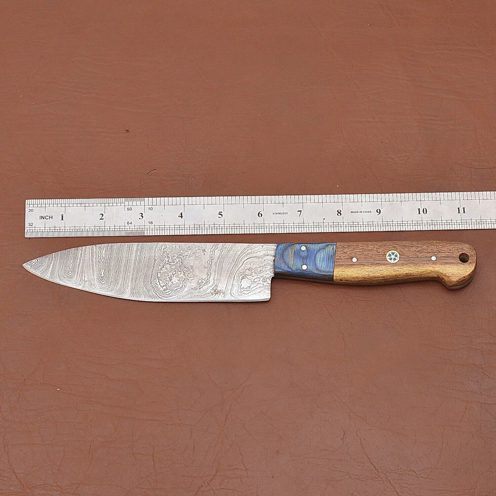 Elegant Handmade Damascus Steel Knife  Chef Choice Kitchen Tool 2
