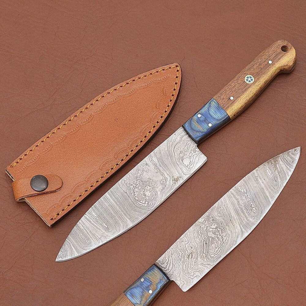 Elegant Handmade Damascus Steel Knife  Chef Choice Kitchen Tool 0