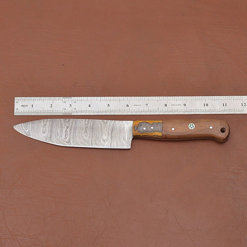Artisan Forged Damascus Steel Chef Knife  Precision Kitchen Cutter 2