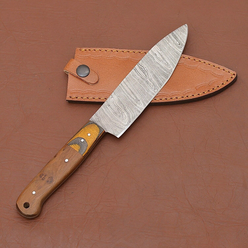 Artisan Forged Damascus Steel Chef Knife  Precision Kitchen Cutter 3