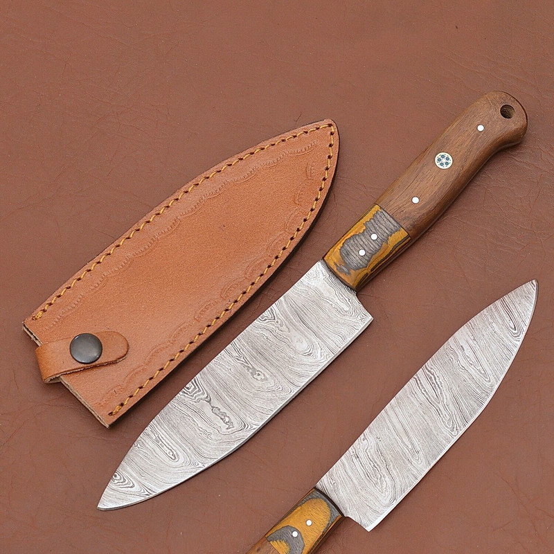 Artisan Forged Damascus Steel Chef Knife  Precision Kitchen Cutter 0