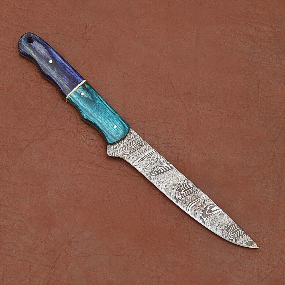 Handmade Damascus Steel Cooking Knife  Perfect Balance  Sharp Edge 1