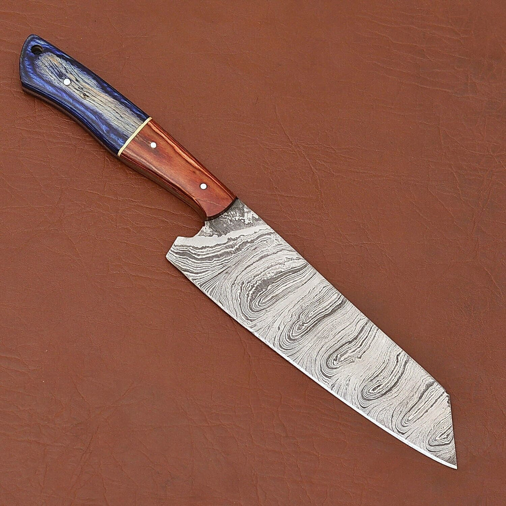 Masterpiece Handmade Damascus Chef Knife  Crafted For Kitchen Experts 1