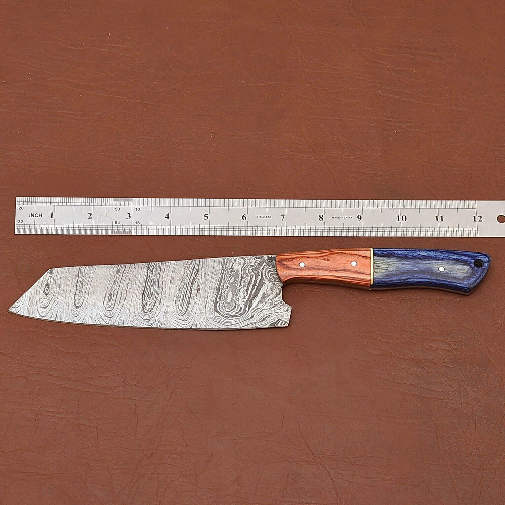 Masterpiece Handmade Damascus Chef Knife  Crafted For Kitchen Experts 2