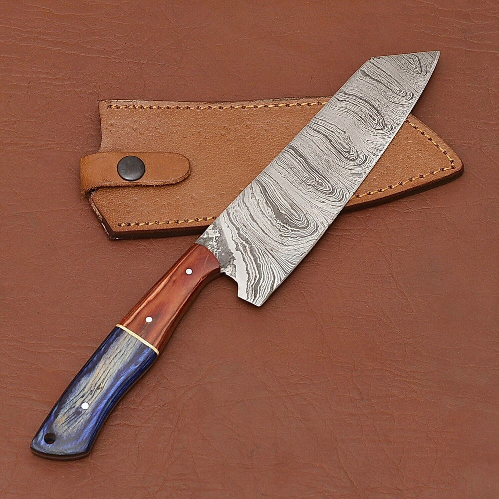 Masterpiece Handmade Damascus Chef Knife  Crafted For Kitchen Experts 3