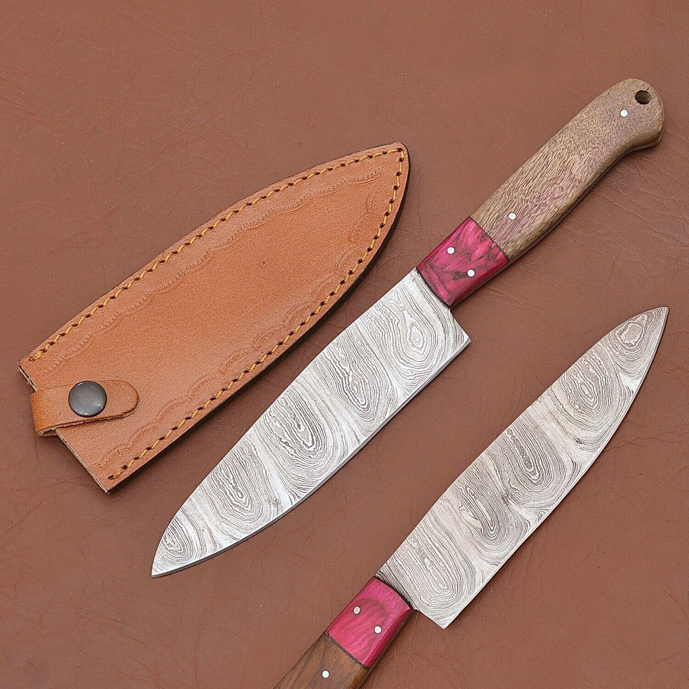 Hand Forged Damascus Steel Knife  Professional Chef  Kitchen Essential 0