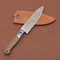 Custom Forged Damascus Steel Kitchen Knife Full Tang Chefs Knife With Wood Handle 3
