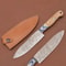 Custom Forged Damascus Steel Kitchen Knife Full Tang Chefs Knife With Wood Handle 0