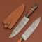 Artisan Forged Damascus Kitchen Knife Sharp 7 Inch Blade With Wooden Handle 0