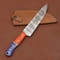 Custom Handmade Damascus Steel Cooking Knife Durable Chef Knife With Sheath 3