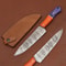 Custom Handmade Damascus Steel Cooking Knife Durable Chef Knife With Sheath 0