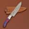 Authentic Damascus Steel Kitchen Knife Handcrafted Chef Blade With Wood Handle 3