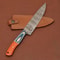 Luxury Handmade Damascus Chef Knife Perfect For Kitchen Hunting Camping 3