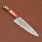 Custom Handmade Damascus Chef Fillet Knife 7 Inch Blade With Leather Sheath 1