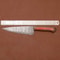 Custom Handmade Damascus Steel Chef Kitchen Knife With Wooden Handle Leather Sheath 12 Full Tang 1