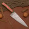 Custom Handmade Damascus Steel Chef Kitchen Knife With Wooden Handle Leather Sheath 12 Full Tang 2