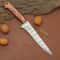 Custom Forged Damascus Steel Kitchen Knife Full Tang Wooden Handle Chef Blade 2