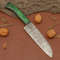 Professional Handmade Damascus Chef Knife  Sharp 7 Inch Blade With Leather Sheath 0