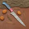 Luxury Handmade Damascus Chef Knife  Full Tang Blade With Leather Sheath 0