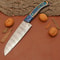 HighQuality Damascus Steel Kitchen Knife Handcrafted Wooden Handle 2