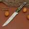 Heritage Series Handmade Damascus Steel Chef Knife  Wood Grip  Leather Sheath 1